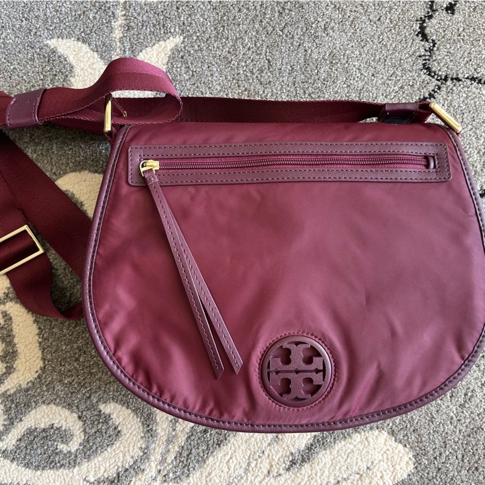 Tory Burch Leather and Nylon Crossbody